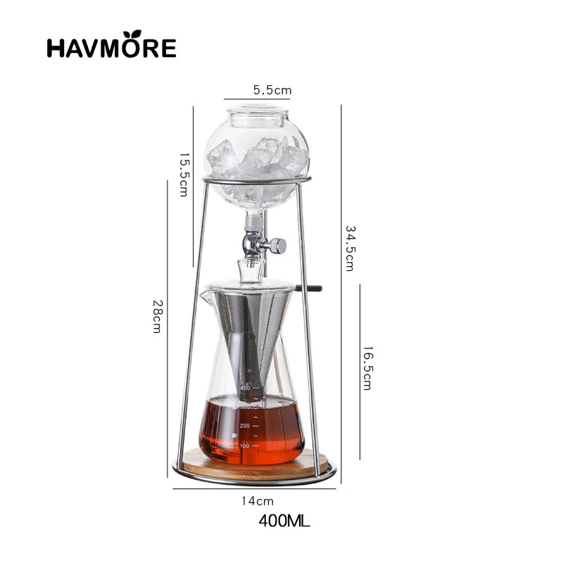 600ml Classic Cold Brew Coffee Ice Coffee Maker Espresso Coffee Drip Pot Specialized Barista Accessories