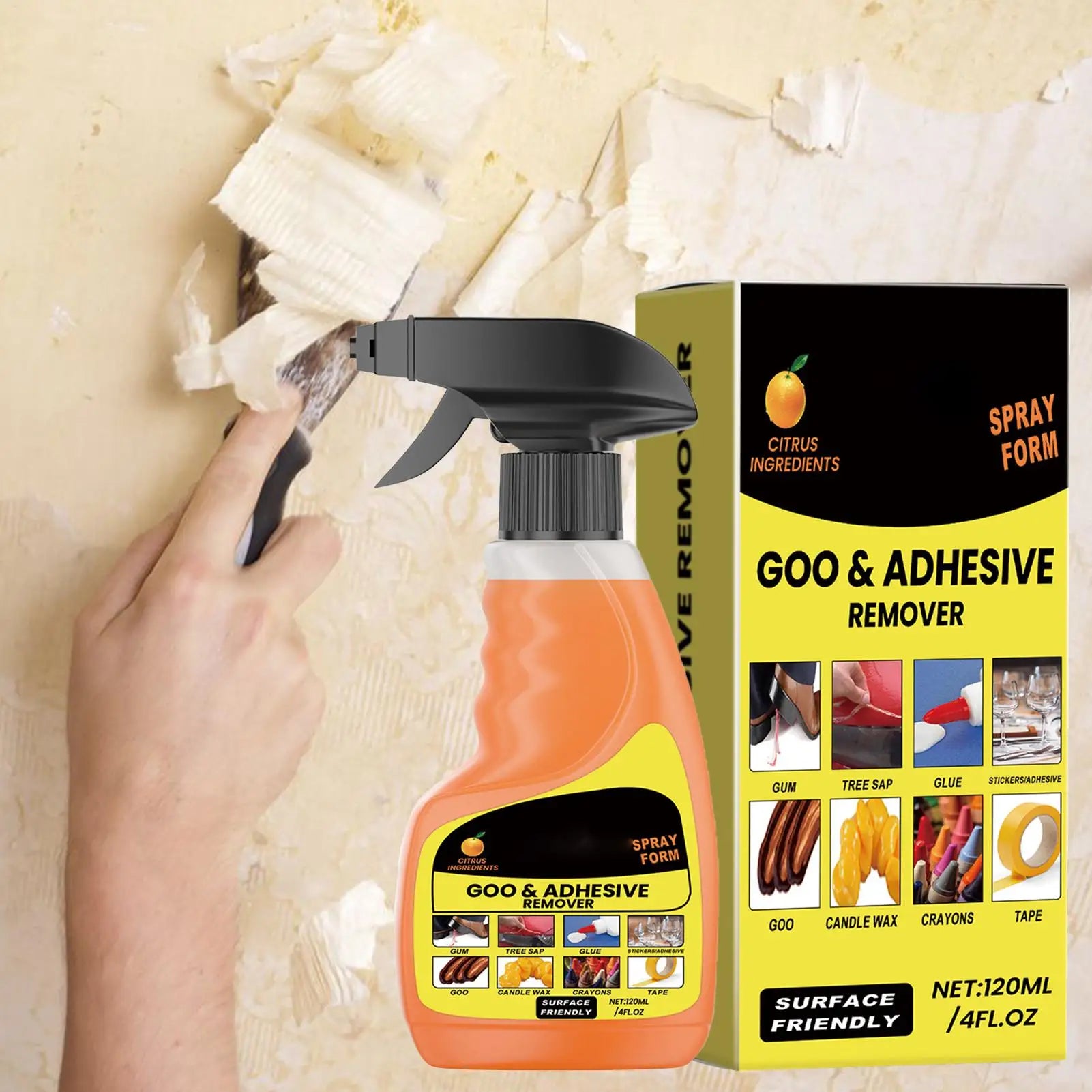120ml Glue remover Sticker Remover Spray Multifunctional Adhesive Remover Glue Cleaner Double-sided adhesive tape Remover Liquid
