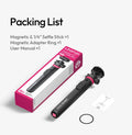 Ulanzi MT-44 M Selfie Stick Ground Tripod 1/4''&Magnetic Selfie Stick for Smartphone Camera One-Touch Auto Deploy for Travel