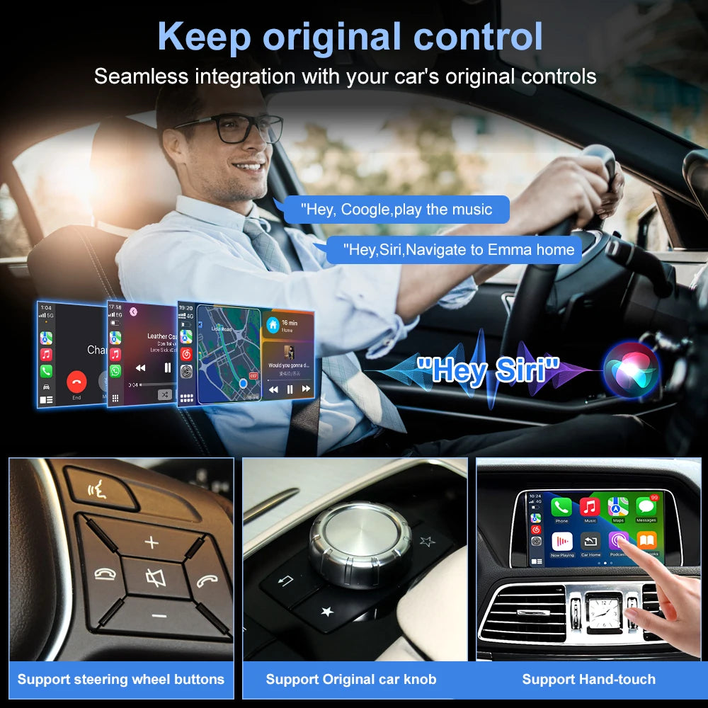 Wireless CarPlay Android Auto For Mercedes Benz E-Class W212 E300 E350 Coupe NTG4.5 5.0 2012-2016 with Mirror Link AirPlay