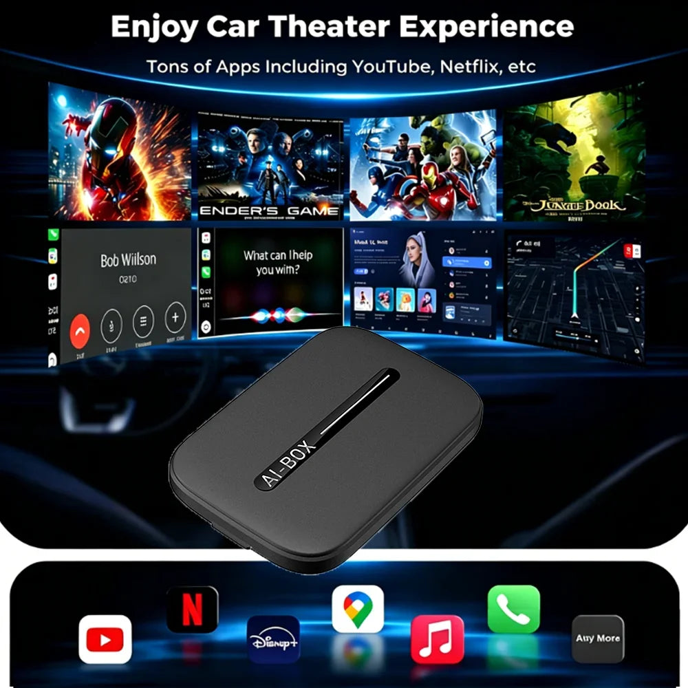 Android 15 Carplay Smart Ai Box Wireless Android Auto Adpater For Youtube Netflix For Lexus Frod Toyota VW Benz Kia MG Haval Fia