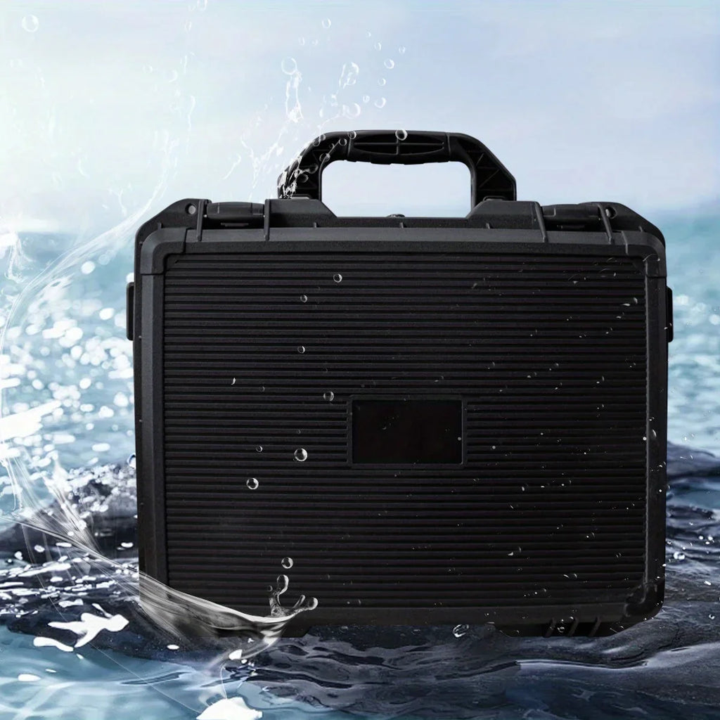 1pc Universal Portable Plastic Tool Box With Foam Insert Waterproof&Shockproof Hard Carrying Case With Pre-cut Sponge Organizer