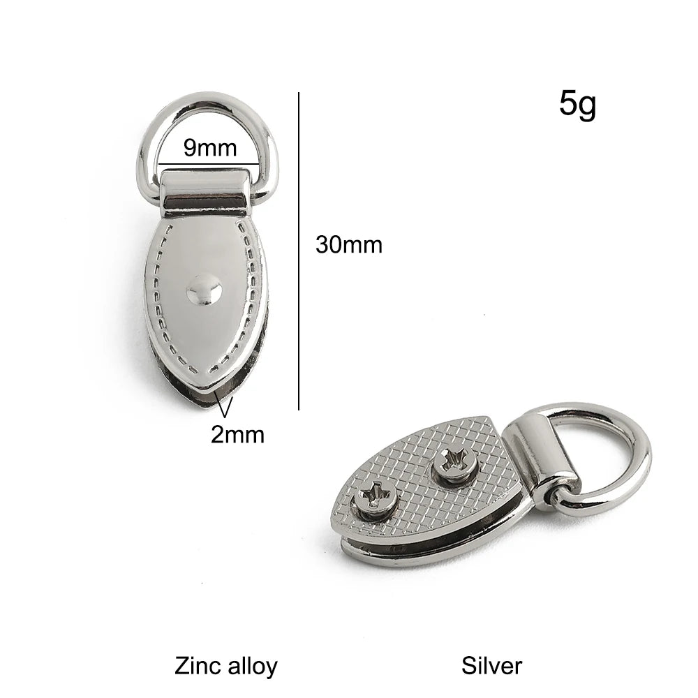 10/40/100PCS Metal O Ring Stud Rivet Screwback Bag Side Edge Anchor Buckles With Screws For Purse Handbag Belt DIY Accessories