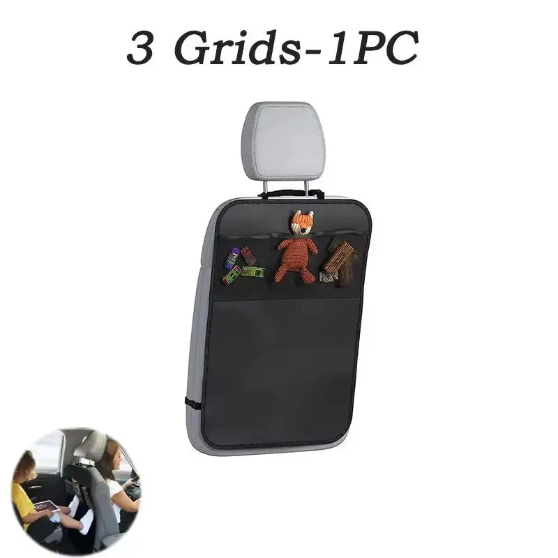 Car Seat Organizer Multifunctional Oxford Fabric Car Back Multi Pocket Storage Bag with Tablet Holder Protector for Kids
