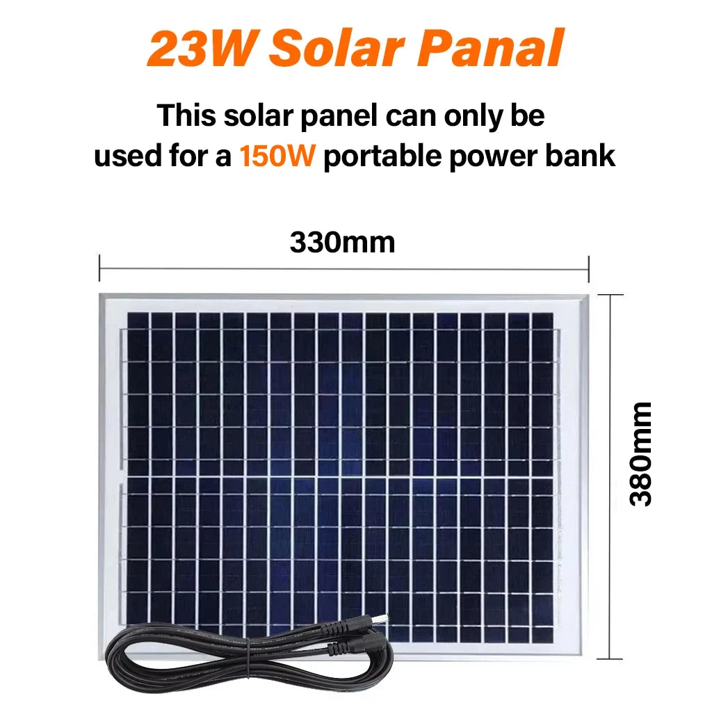 150W Portable Power Station Power Generator 110V 220V LED Light Emergency Solar Power Bank for Outdoor Camping Travel