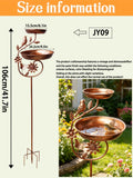 1Pc Garden Metal Bird Bath - Detachable Double Bowl Design, with Five-Claw Base, Sturdy and Durable Construction Can Be Used as a Bird Feeding and Drinking Bowl. Perfect for Outdoor Garden Decoration, Spring and Summer Decor,