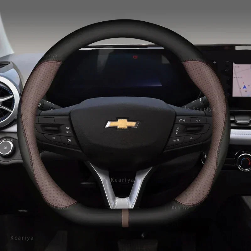 3D Embossed Non-slip Steering Wheel Cover 38CM for Chevrolet Cavalier Colorado Cruze Lacetti Onix Orlando Silverado Spark Tahoe