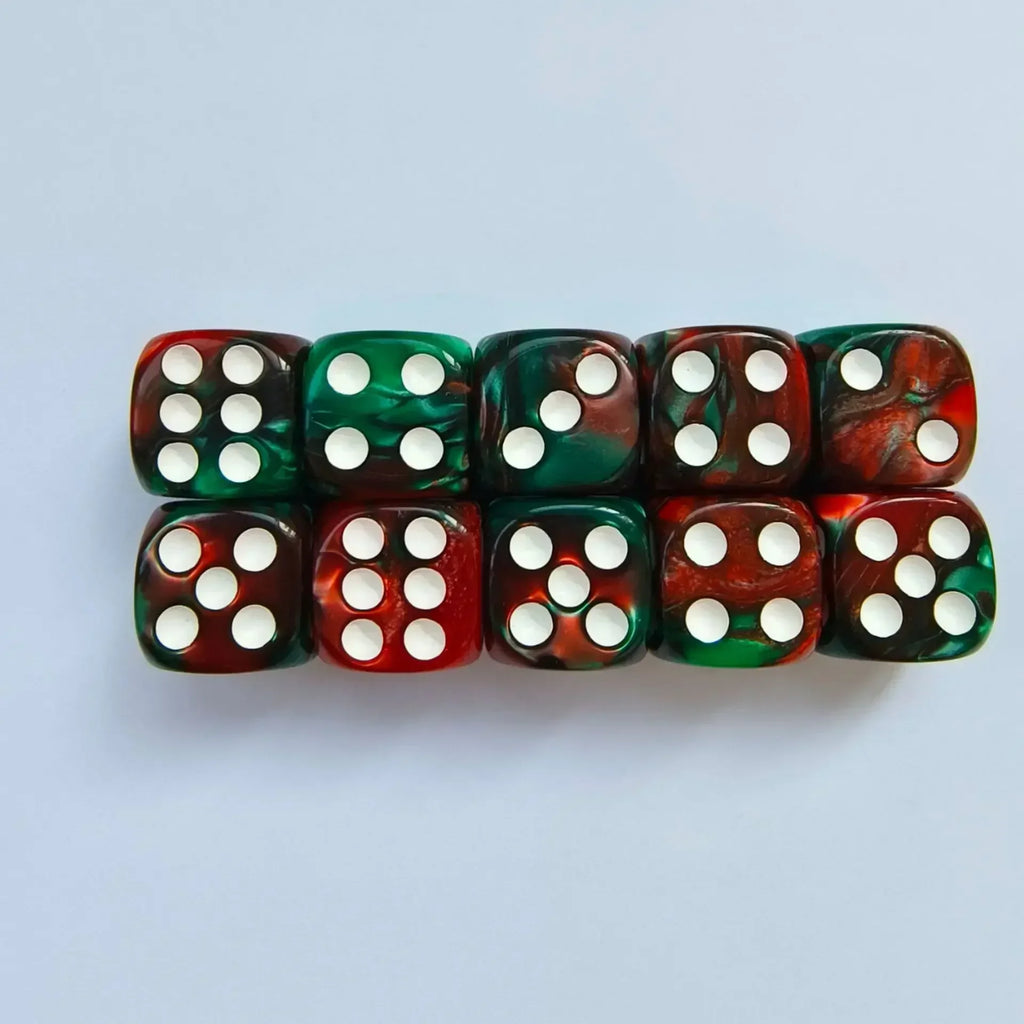 10pcs of 16MM Dual Color COC Dice Acrylic Digital Dice Dnd TRPG Cthulhu Running Team Board Game Dices Entertainment Dnd Dice Set