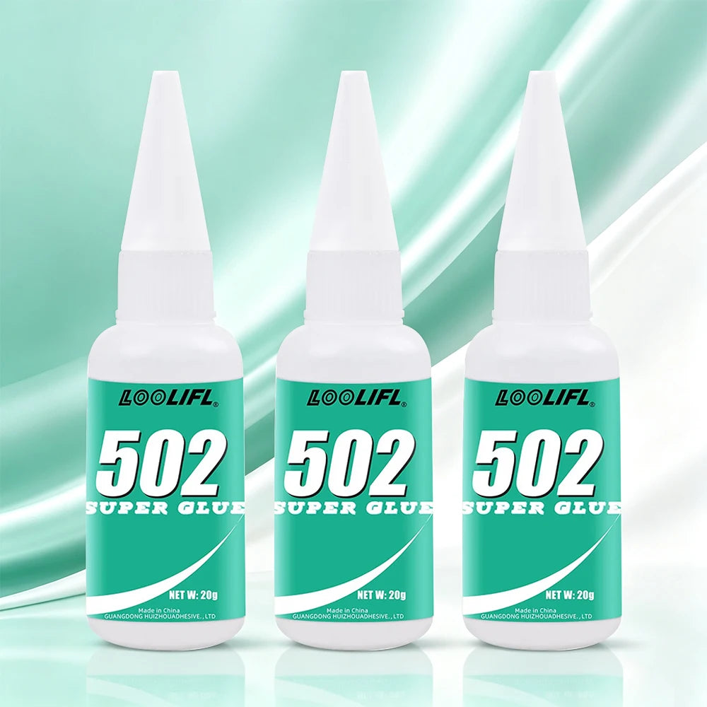 502 Super Glue Instant Strong Bond Glue Precision Tip Bottle Universal Repair Adhesive for DIY Craft Shoes Jewelry Metal Rubber
