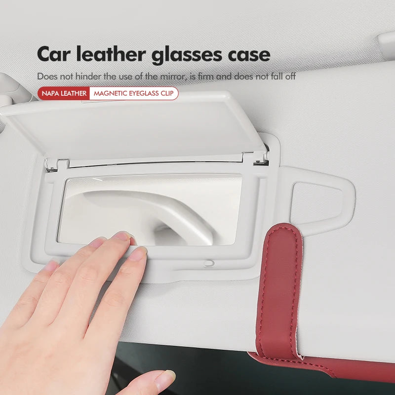 Car Glasses Holder Sun Visor Sunglasses Clip Card Accessories For Toyota C-HR CHR Logo 2016 2017 2018 2019 2021 2022 Fortuner