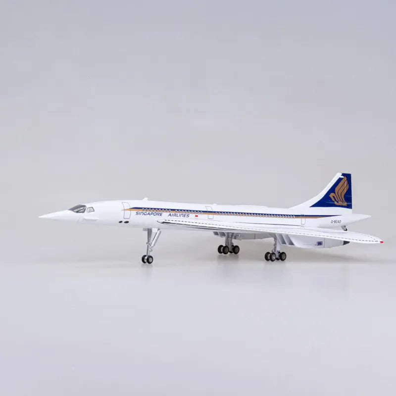 2025 New 1:125 Scale Model Air Singapore /Air British /Air France Airlines Concorde  Aircraft Airways With Wheels and Lights