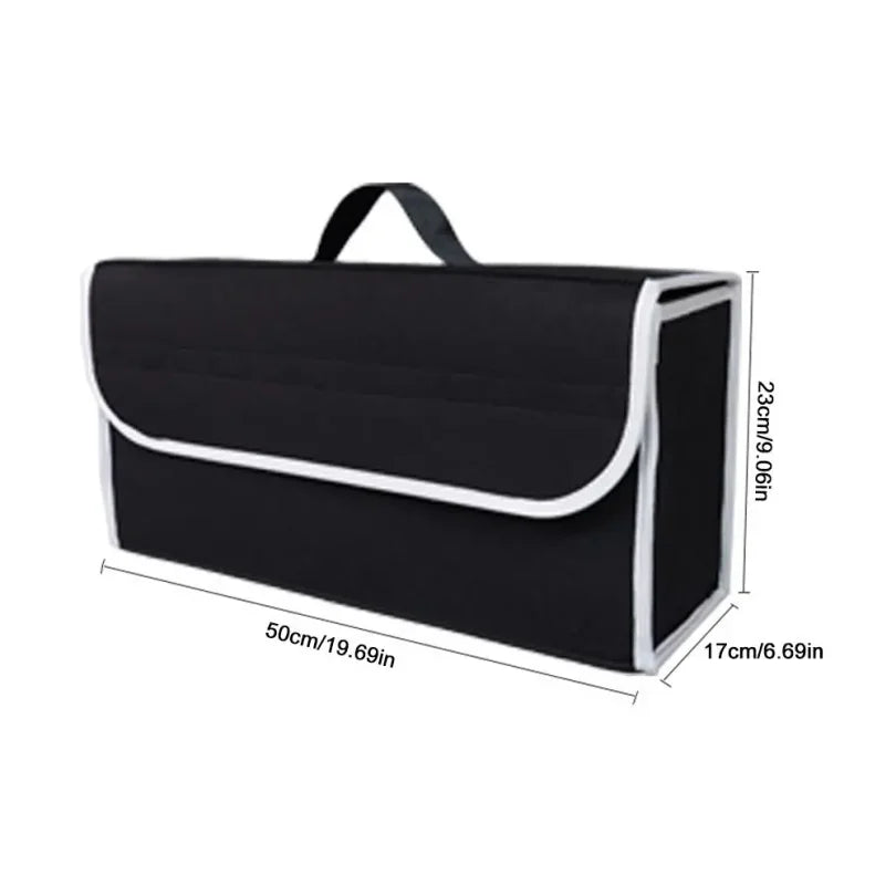 Large Anti Slip Car&Yacht Soft Felt Organizer Box Car Trunk Universal Sorting Bag Car Trunk Soft Felt Storage Box Accessories