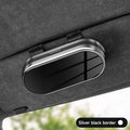 Car Mirror Glasses Case ABS Electroplating Proces, Double Clip for More Stability, Built-in Thick Sponge Protection Glasses Case