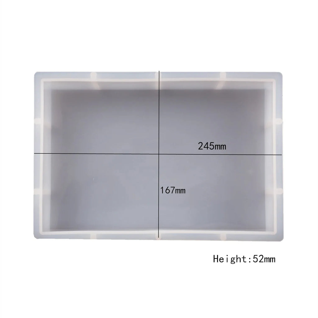 DIY Crystal Silicone Resin Mold Geometry Large Cube Heart Shaped Round Rectangular Mirror Silicone Mold For Resin Casting Making