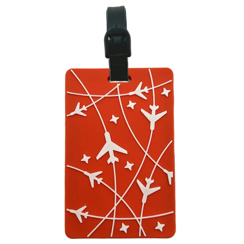 New Letter & Airplane Shaped PVC Luggage Tag – Name ID Baggage Identifier, Compact Travel Accessory