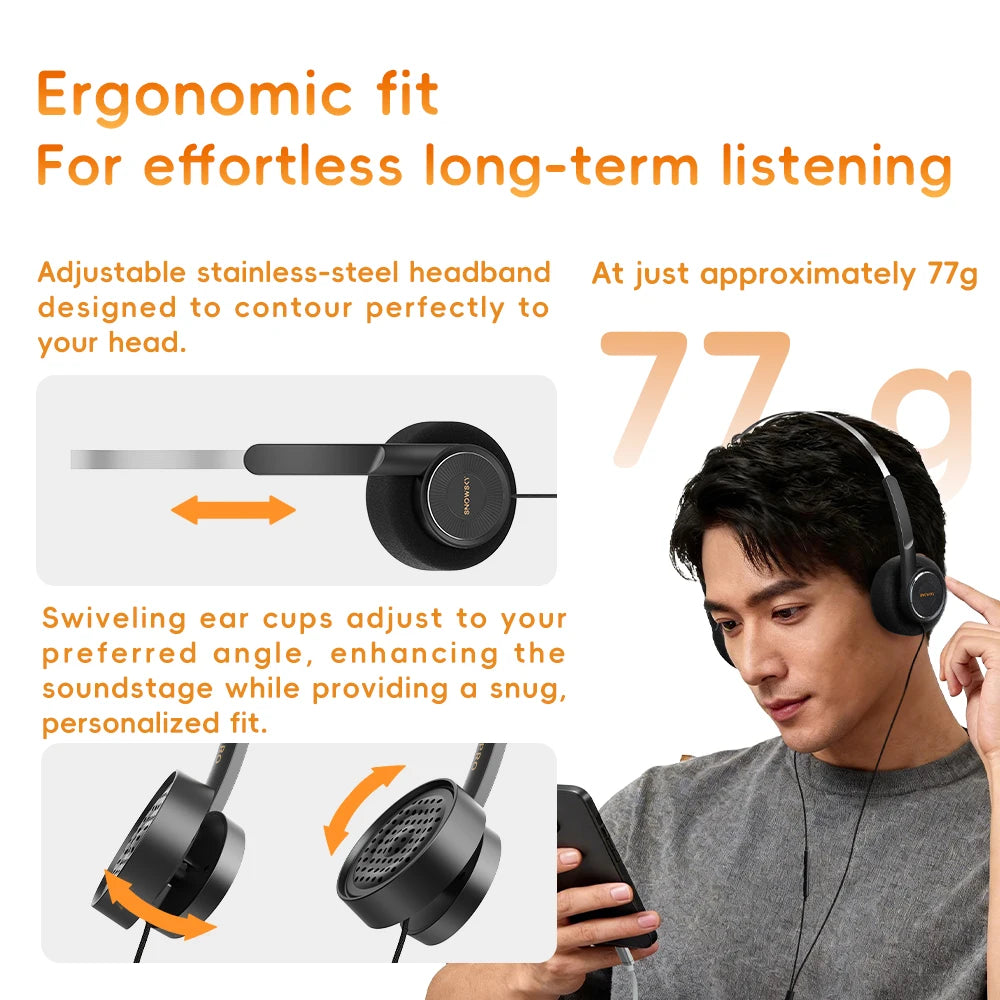 FiiO Wind/ WIND PRO Semi-Open HiFi Wired Headphones,40mm Dynamic Driver, Warm HiFi Sound, Vocal Tuning, Headphone with Mic