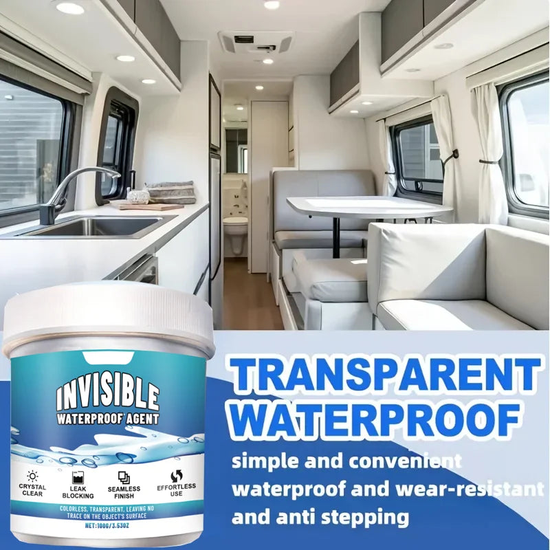 Super Invisible Transparent Waterproof Sealant, Nano Leak-Proof Coating, Crystal Clear Sealing Glue -Once solution the recurring