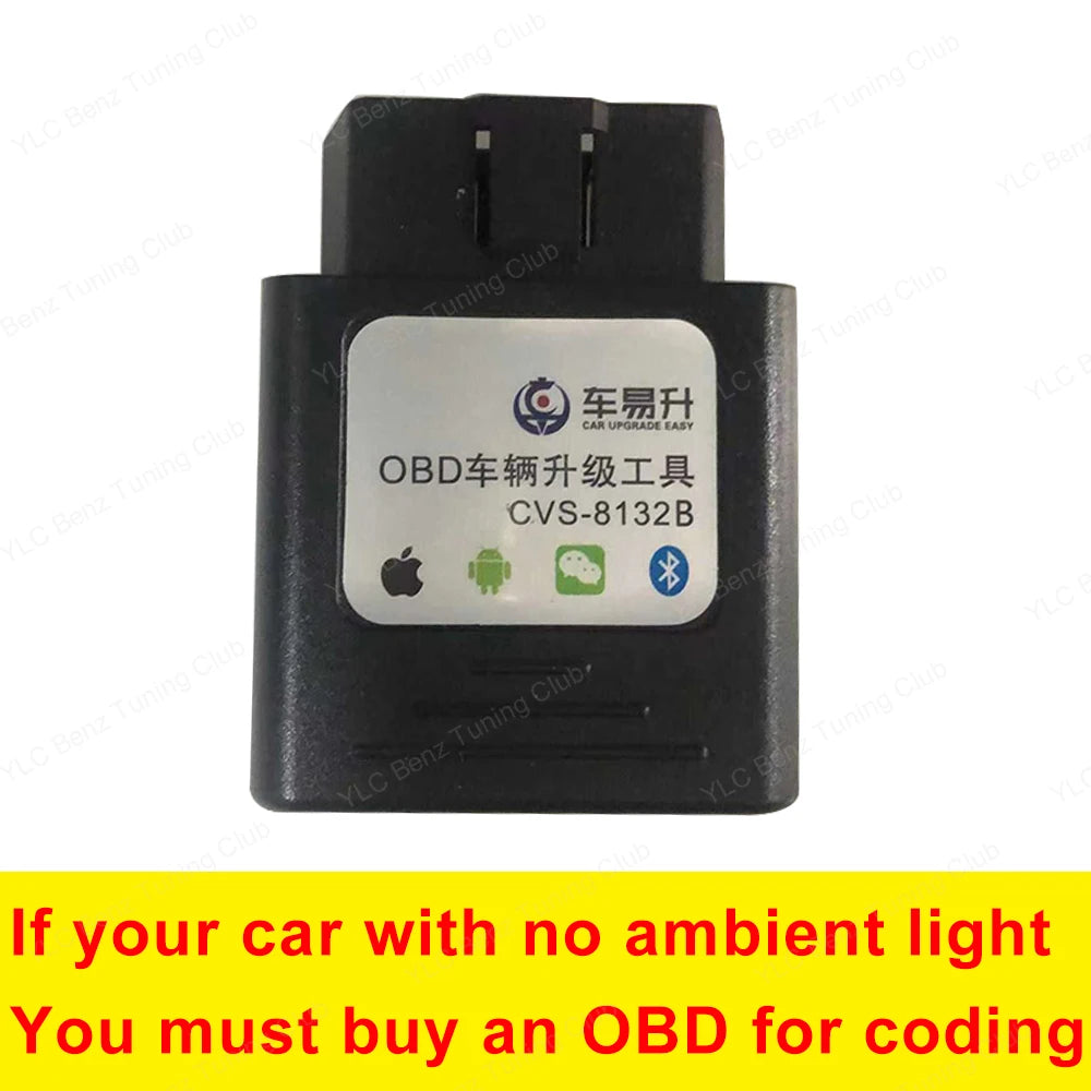 Ambient Light 3/64 Colors For Mercedes-Benz C-Coupe W205  Car Accessories Interiors LED Vents Speaker Decorative Light Retrofit