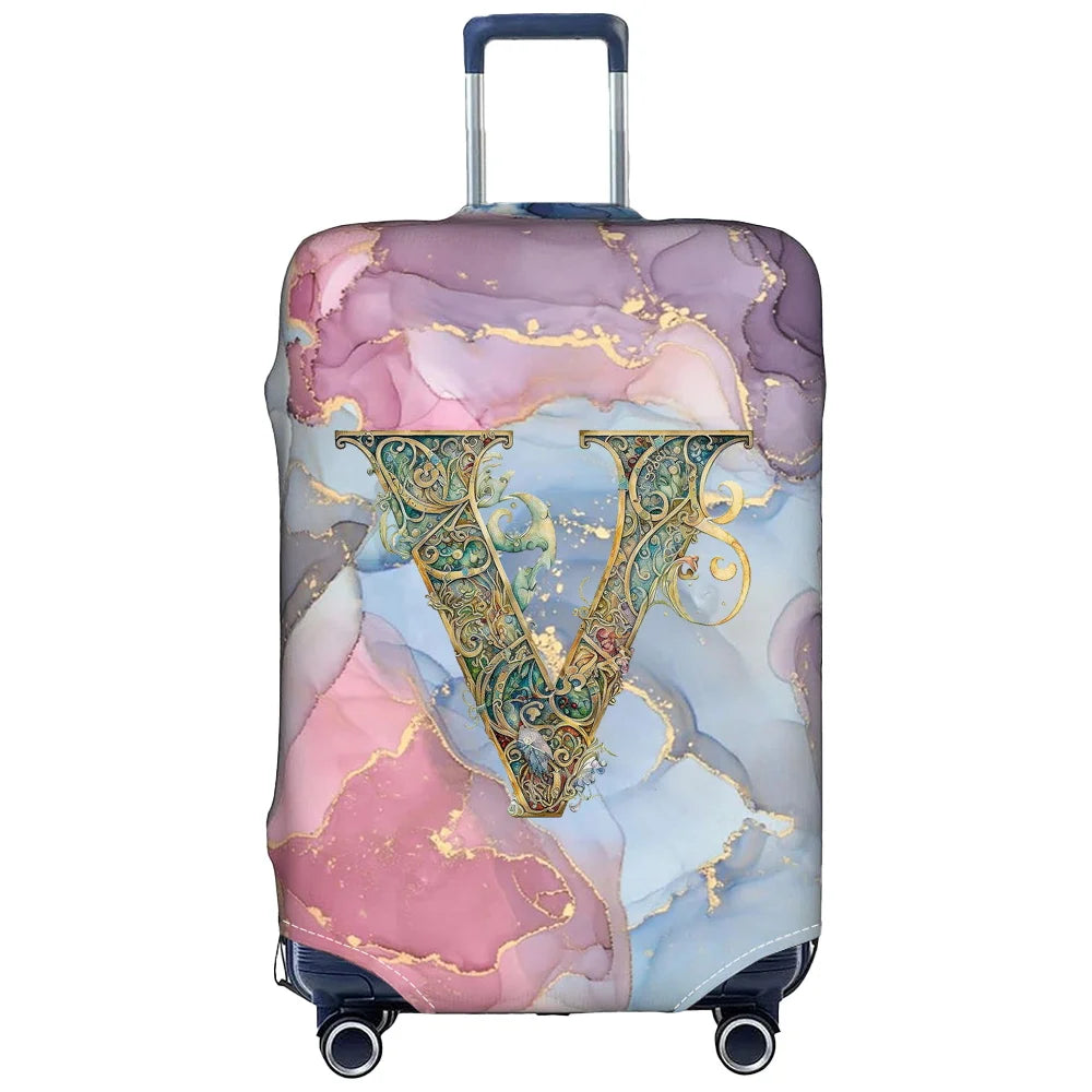 Luggage Cover Stretch Fabric Suitcase Protector Case Graphic Series Baggage Dust Case Cover Suitable 18-32 Inch Suitcase