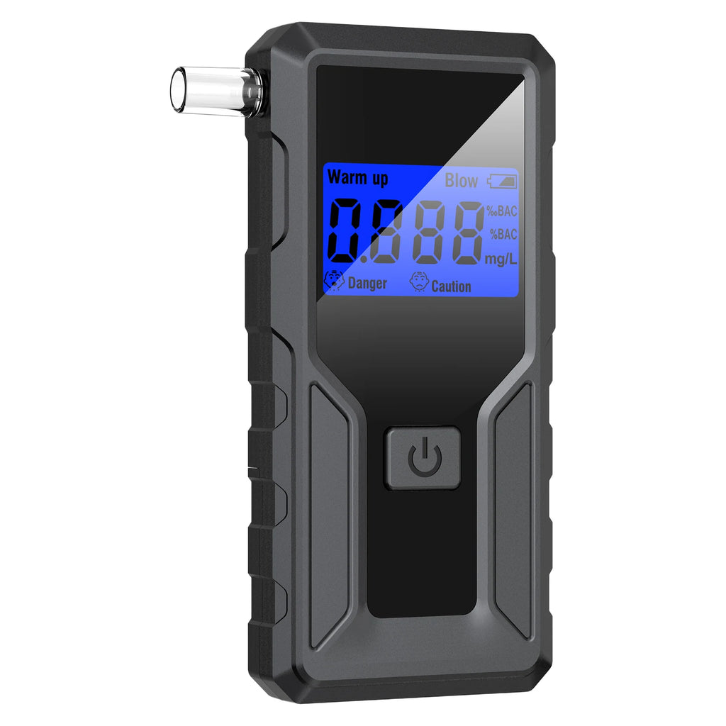 Portable Breathalyzer with 5 Replaceable Mouthpieces Breath Alcohol Detector for Driving Safety Party Travel and Home Use