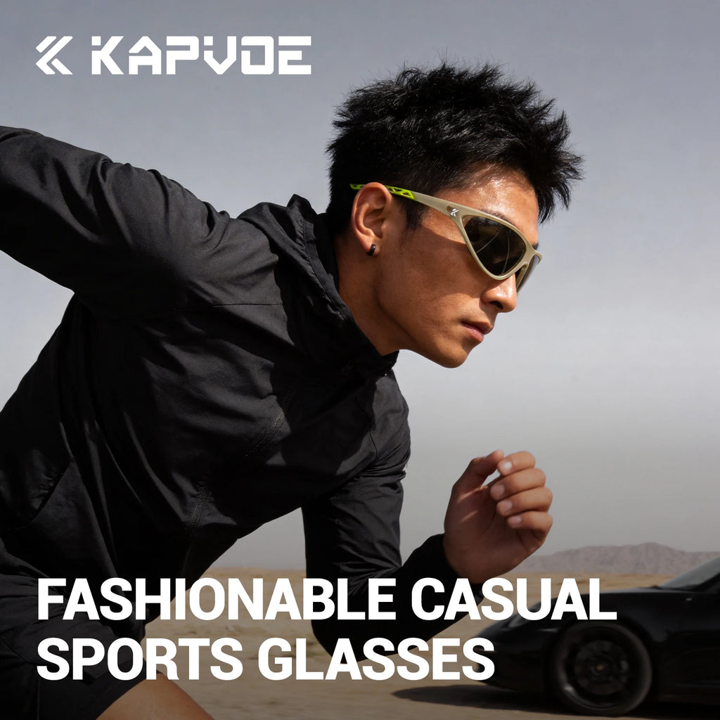 Kapvoe New Fashion Cycling Sunglasses Men Photochromic Glasses Mountain Running Hiking Eyewear Sports UV400 Climbing Goggles
