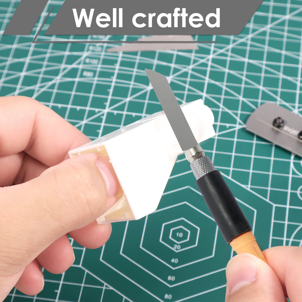 Mini Hand Saw Model Tools Metal Craft Blade Tools with 8 Craft Blades DIY Craft Hobby Modeling Blades with Handle Hand-held
