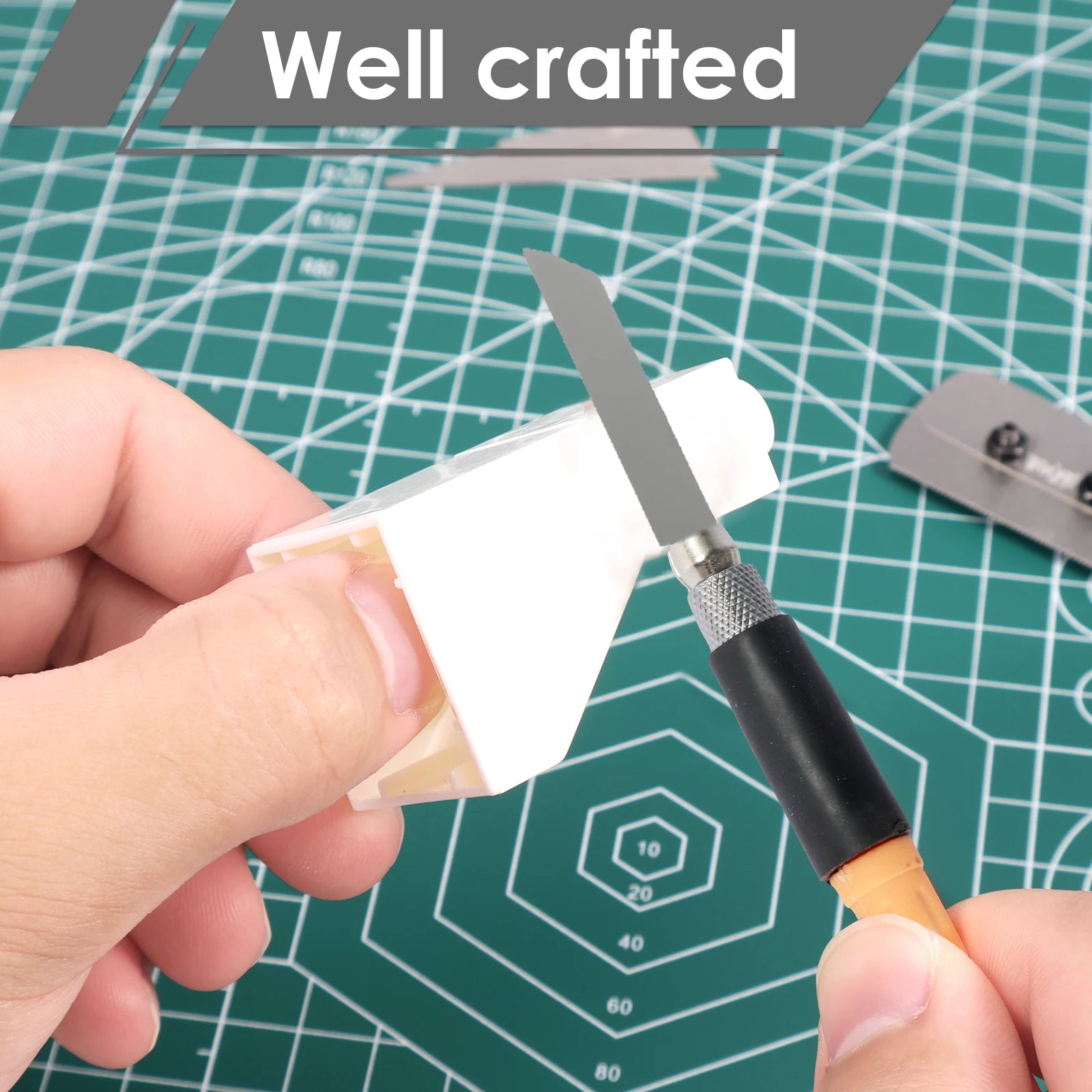 Mini Hand Saw Model Tools Metal Craft Blade Tools with 8 Craft Blades DIY Craft Hobby Modeling Blades with Handle Hand-held