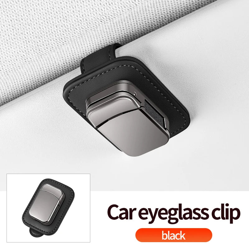 Luxury car zinc alloy glasses storage clip, sun visor, universal multifunctional glasses ticket clip, interior practical accesso