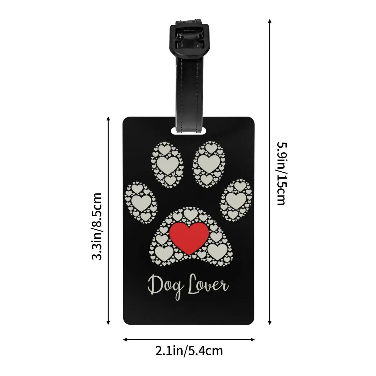 Custom Dog Lover Pet Paw Heart Luggage Tag for Suitcases Fashion Baggage Tags Privacy Cover Name ID Card
