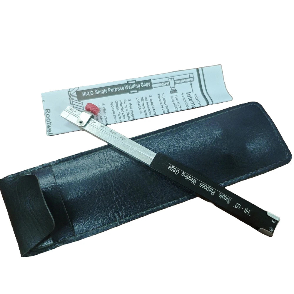 The small height gauge welding inspection ruler HI-LO is a dedicated internal welding ruler in metric/imperial size