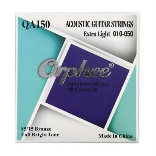 Orphee Acoustic Guitar Strings Set 85/15 Bronze Wound Hexagonal Medium Super Extra Light 009-045/010-050/011-052/012-053/013-054