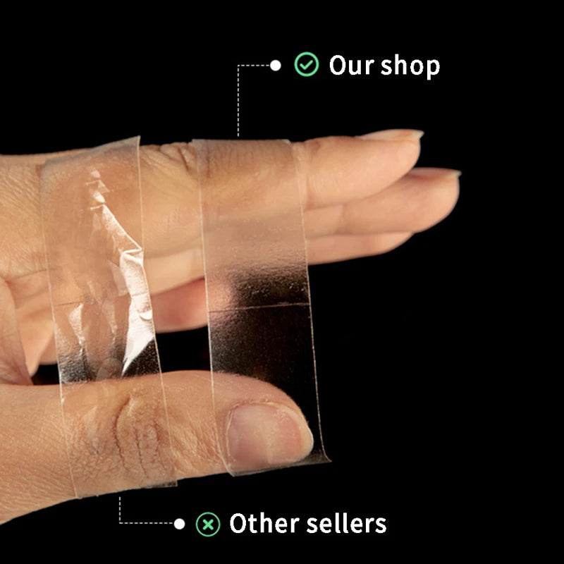 36Pcs Anti-Exposure Adhesive Sticker Strips Women Transparent Clear Double Sided Tape for Clothing Dress Body Skin