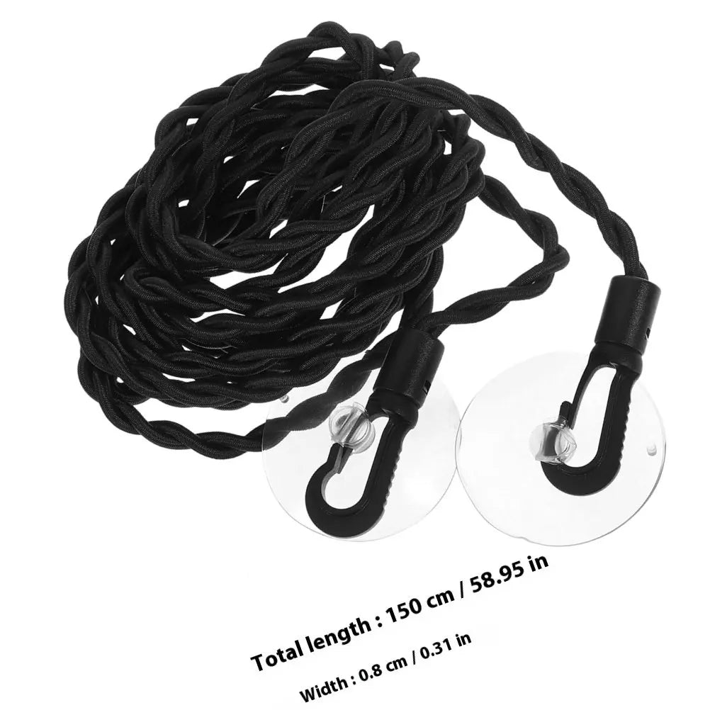 Portable Travel Clothesline Elastic Stretchable Clothes Drying Rope Suction Cup Hook Camping Hiking Outdoor Laundry Line