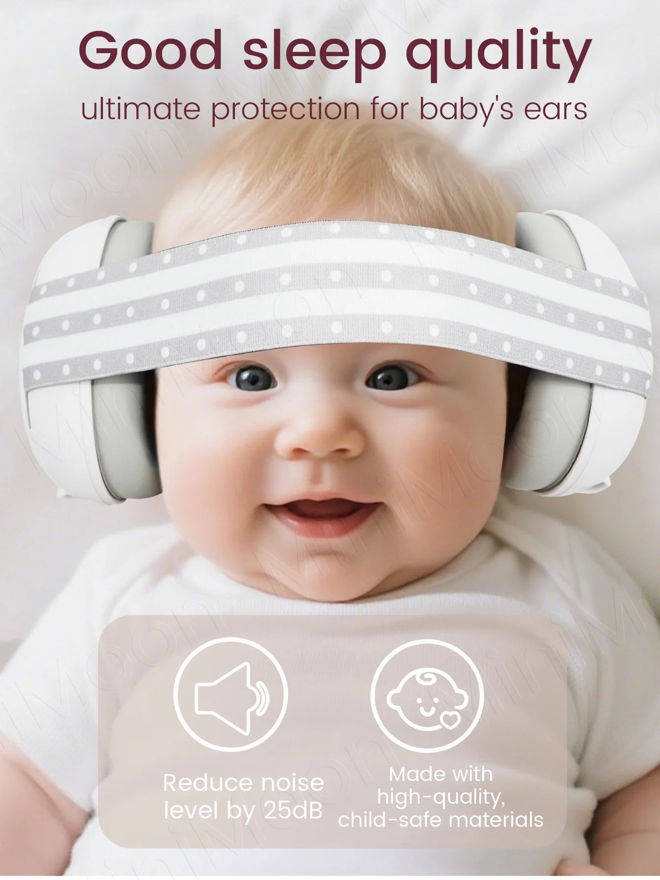 2-in-1 Adjustable Baby Noise Cancelling Earmuffs, Convertible Hearing Protection for Newborn to Toddler, Travel