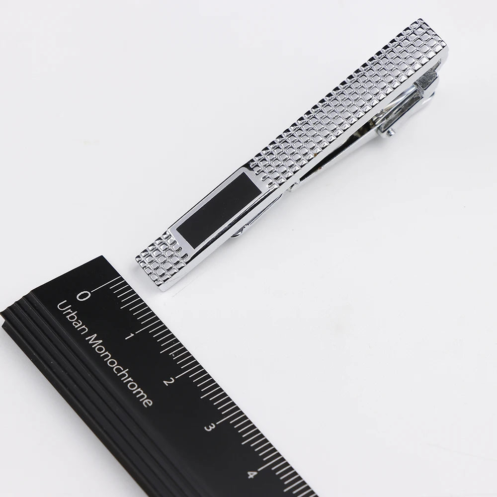 New High Quanlity Classic Golden Sliver 6cm Designer Metal Tie Clips Set Necktie Pin For Men Business Banquet Accessories Gift