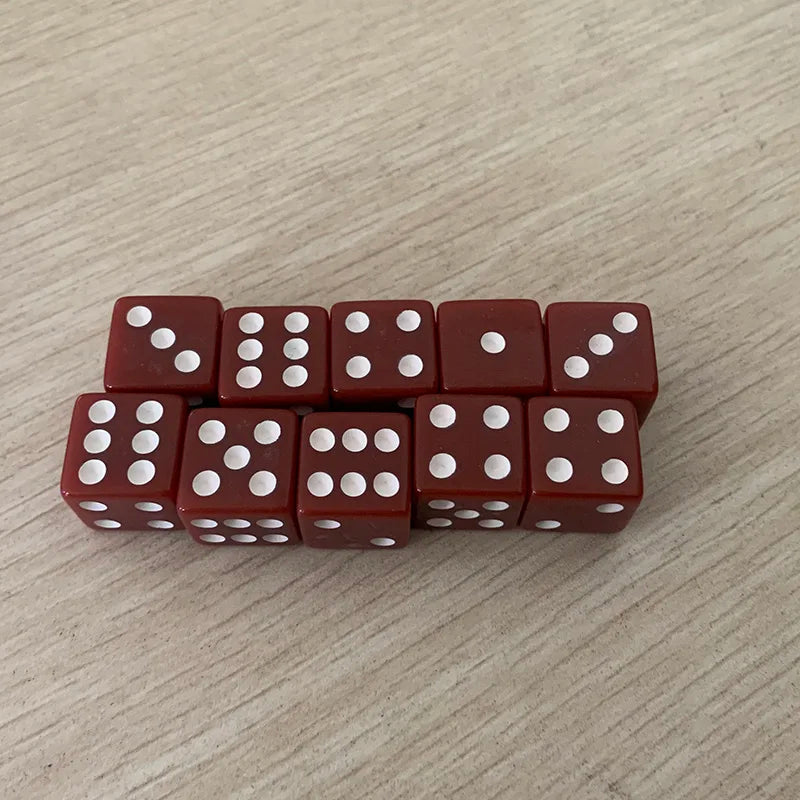 10pcs/set Square Corner Point Dice  Board Games Accessories 16mm