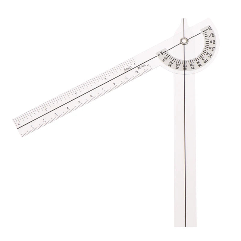B*1PCS  Transprent Cheap Wholesale PVC  Finger Goniometer Plastic Protractor 180 Degree Angle Ruler Finger Ruler