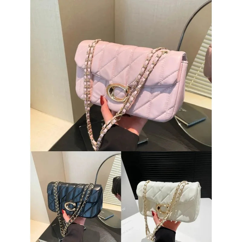 2026Small Fragrant Wind Bag Handbag Rhombic Chain Bag 2026 New One-shoulder Messenger Bag Joker High Sense Small Square Bag Tide
