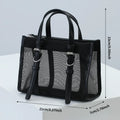 Women's Fashion Yoga Transparent Mesh Bag Luggage Sports Large-Capacity Mesh Beach Bag Swimming Bag Outdoor Fitness Bag