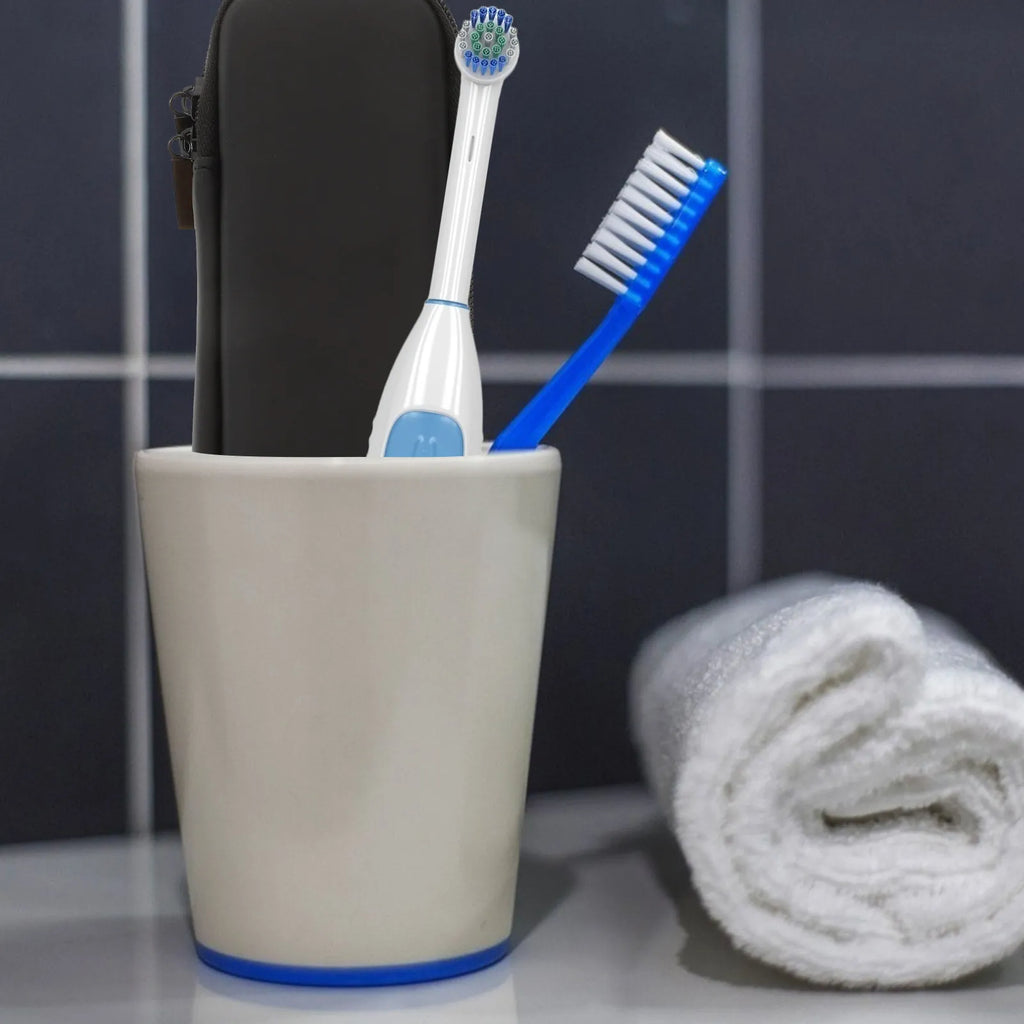 2Pcs Portable Electric Toothbrush Protective Cases Eva PU Travel Storage Boxes Holder Waterproof Dustproof Shockproof