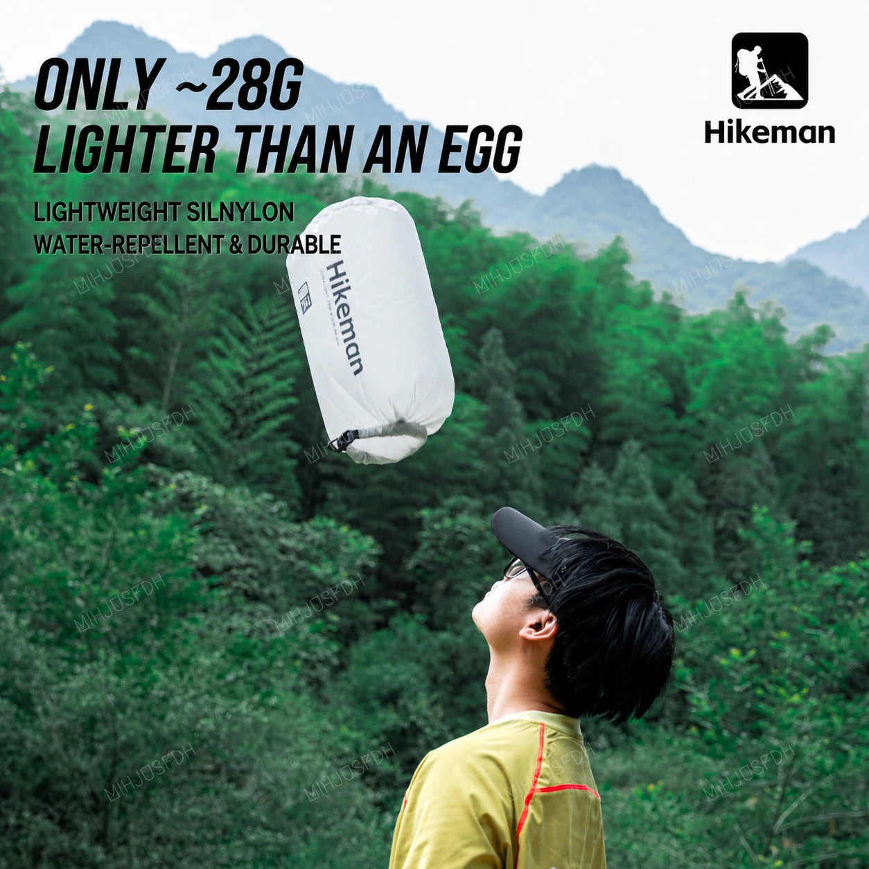 HIKEMAN Ultralight Waterproof Dry Bag Outdoor Storage Sack 15D Silicone Nylon 6L 10L 16L for Camping Hiking Travel and Swimming