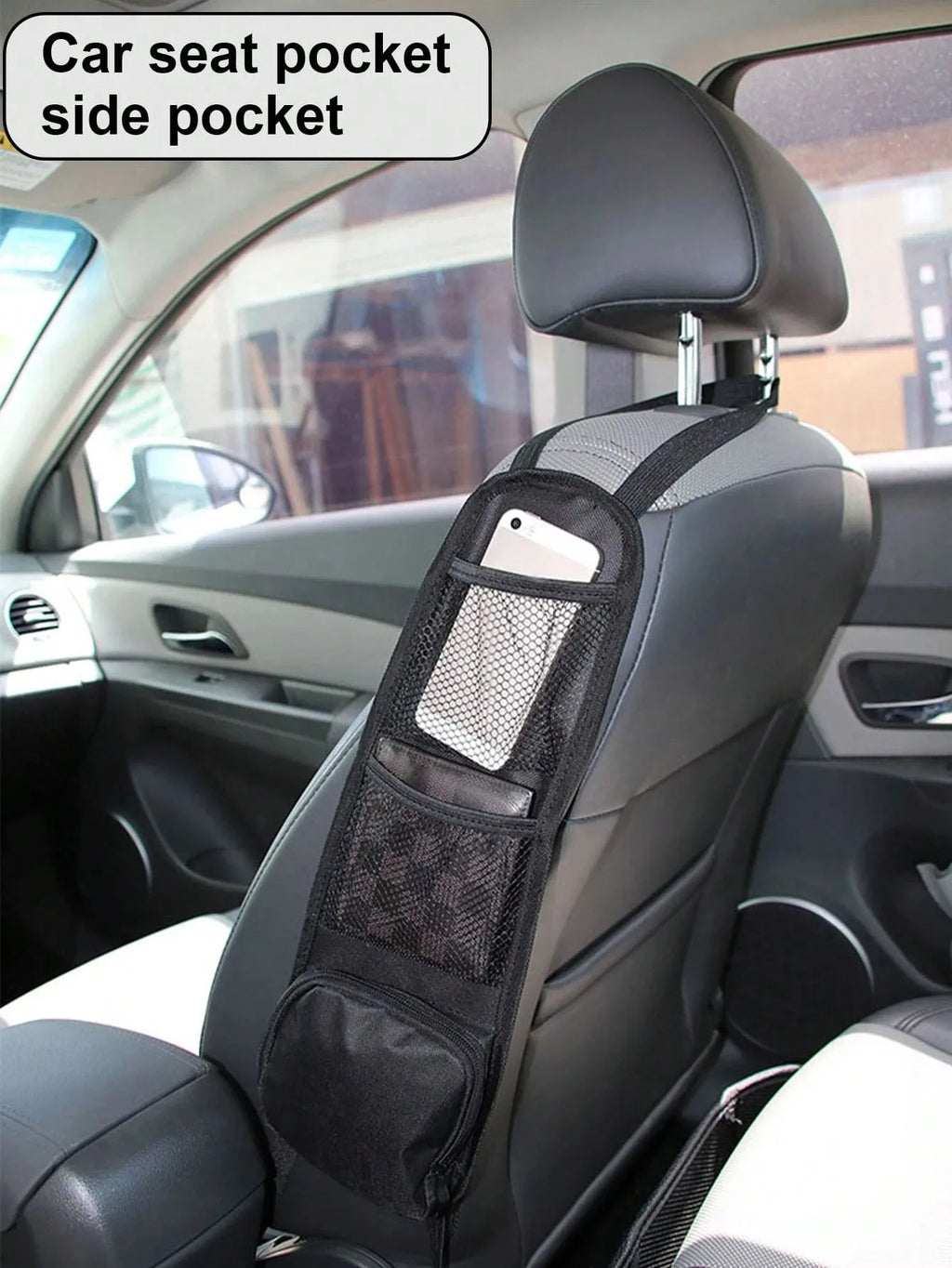 Multiple Pocket Seat Side Storage Bags, Car Multi-Functional Storage Mesh Bags, Capable of Holding Mobile Phones and Wallets
