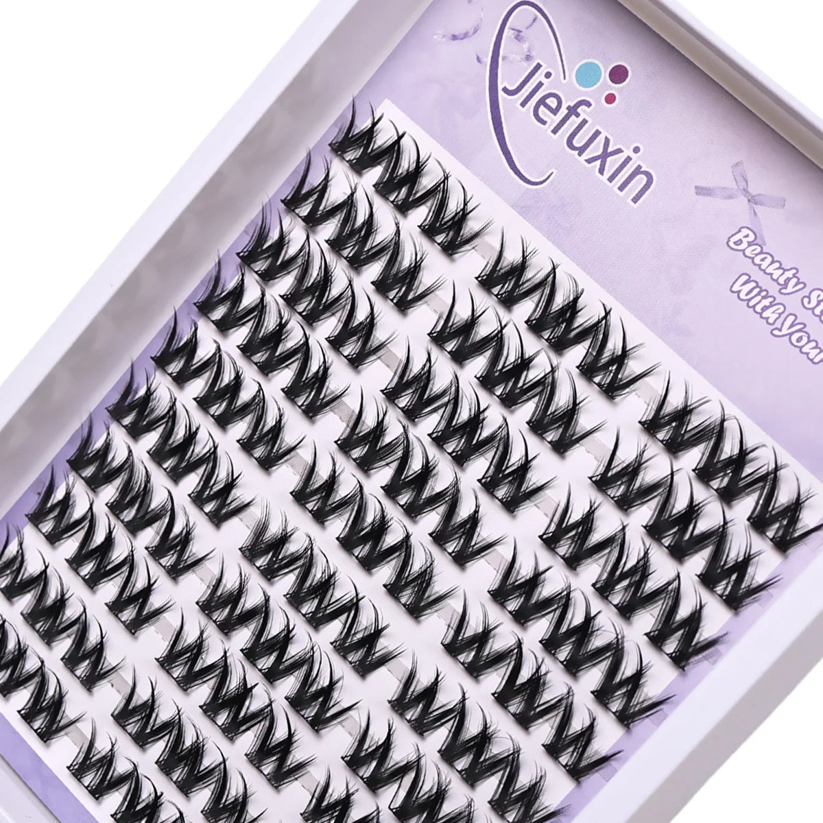 Natural Curling W-Shaped Sunflower Strip Lashes Reusable Fluffy Thick Manga Individual Style False Eyelashes