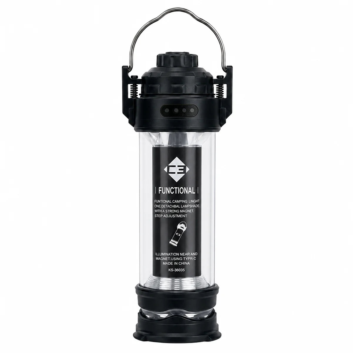3000mAh C3 Tactical Camping Light Outdoor LED Flashlight Portable Rechargeable Multi functional Tent Camping Light