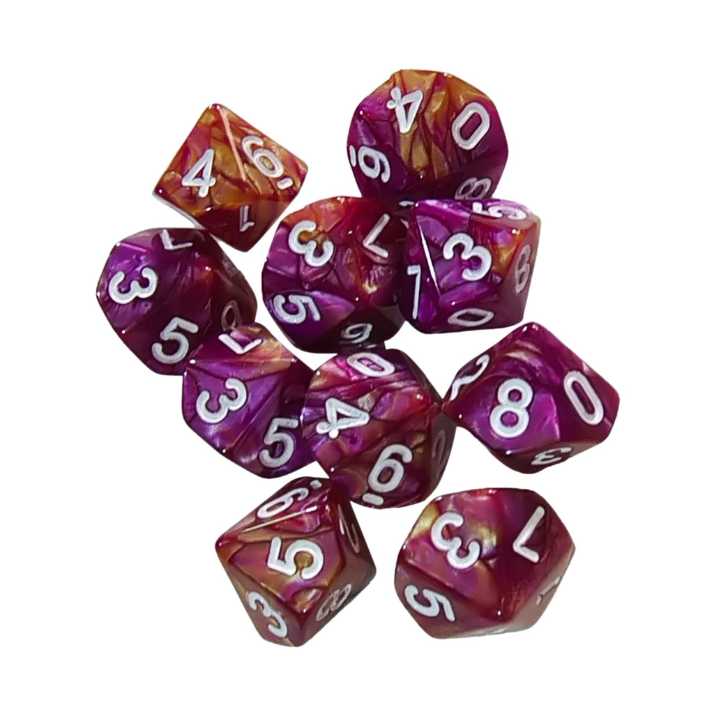 MagiDeal 10pcs 10 Sided Dice D10 Polyhedral Dice for Table Games for Pub Club Games Supplies Dungeons and Dragons Table Games
