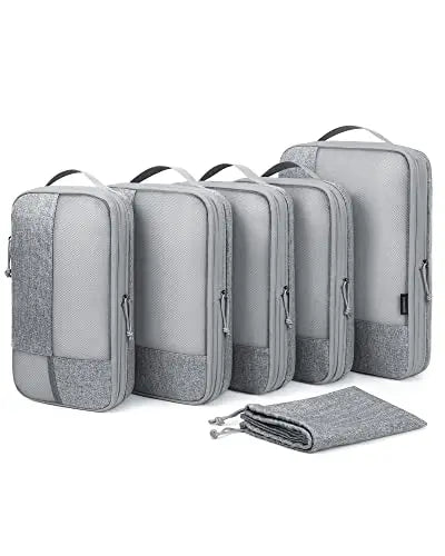 BAGSMART Compression Packing Cubes Men Travel Expandable Luggage Organizer  Carry on Luggage Packing Organizers for Women