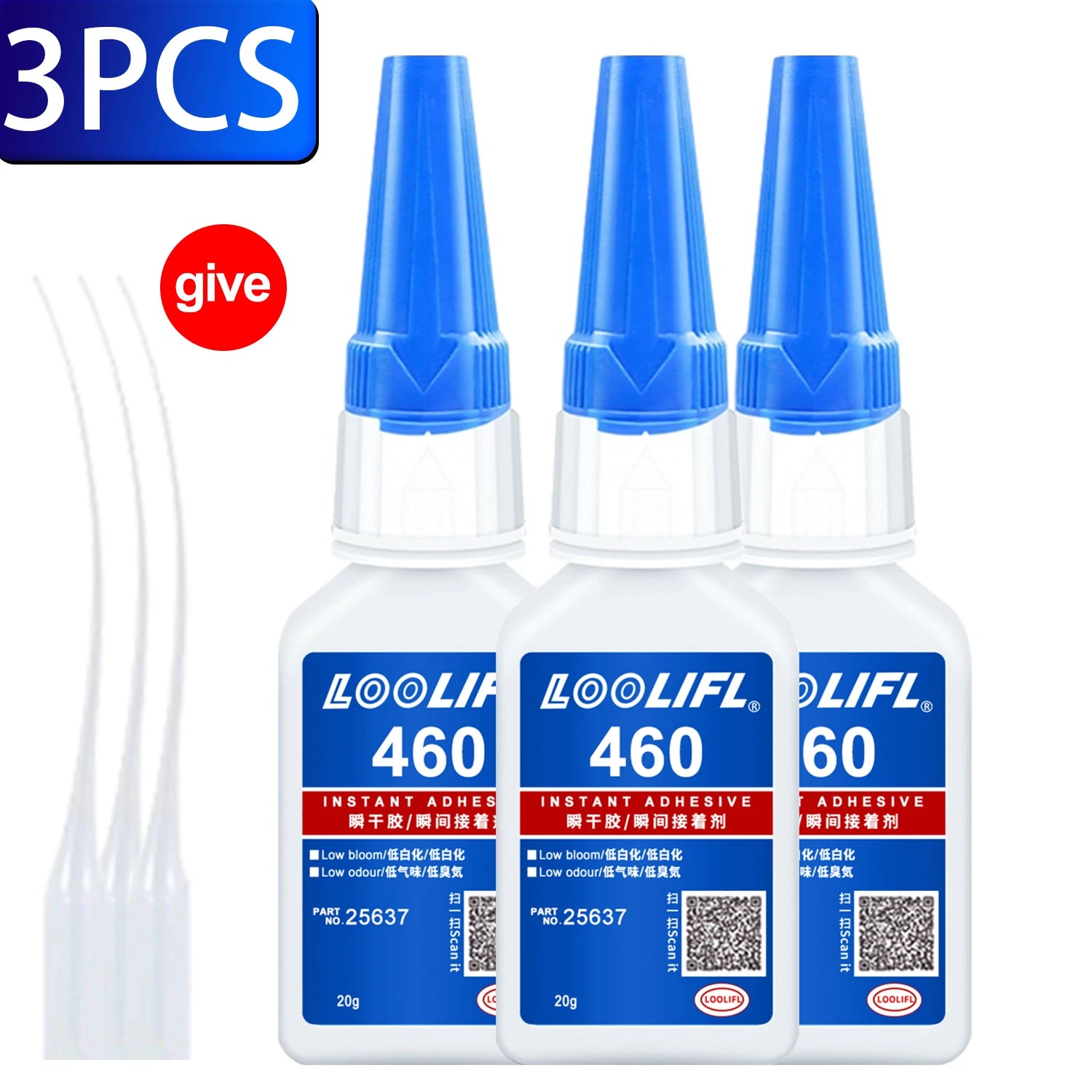 460 Super Glue universal Instant Adhesive Quick-drying Cyanoacrylate for Leather Rubber Wood Metal Strong Bond Liquid Glue Tool