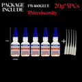 Low Blooming Instant Adhesive 20g - Low Odor Clear Non-Whitening Super Glue for Acrylic, Glass, Transparent Plastic & Jewelry