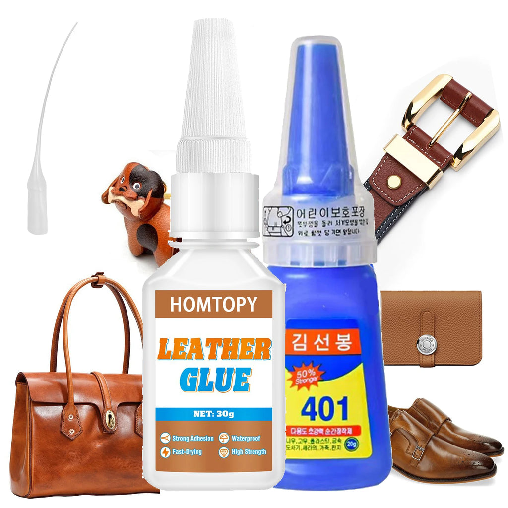 Instant Dry Leather Glue Waterproof Repair Adhesive for Shoes Handbags Belts - Quick Fix Solution for Leather Products