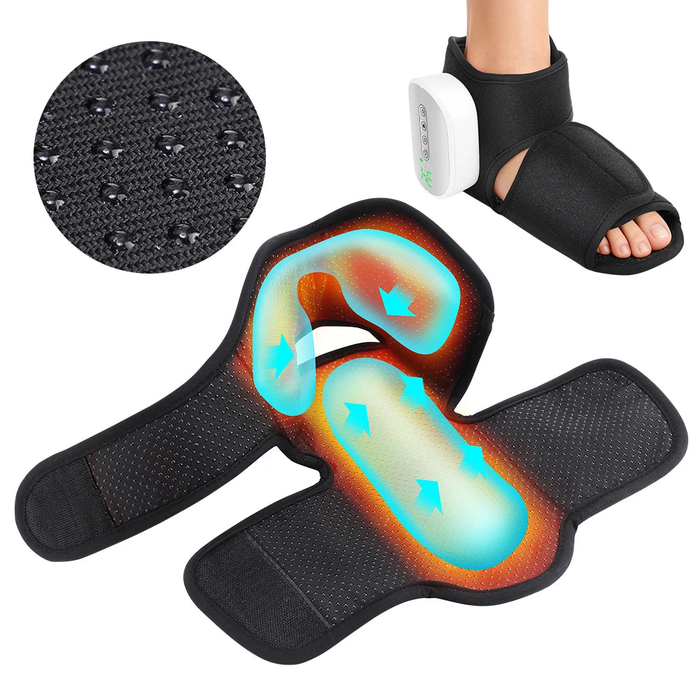 Wireless Air Pressure Ankle Massager Electric Heating Vibration Massage Airbag Compression Foot Ankle Muscle Relaxation Care